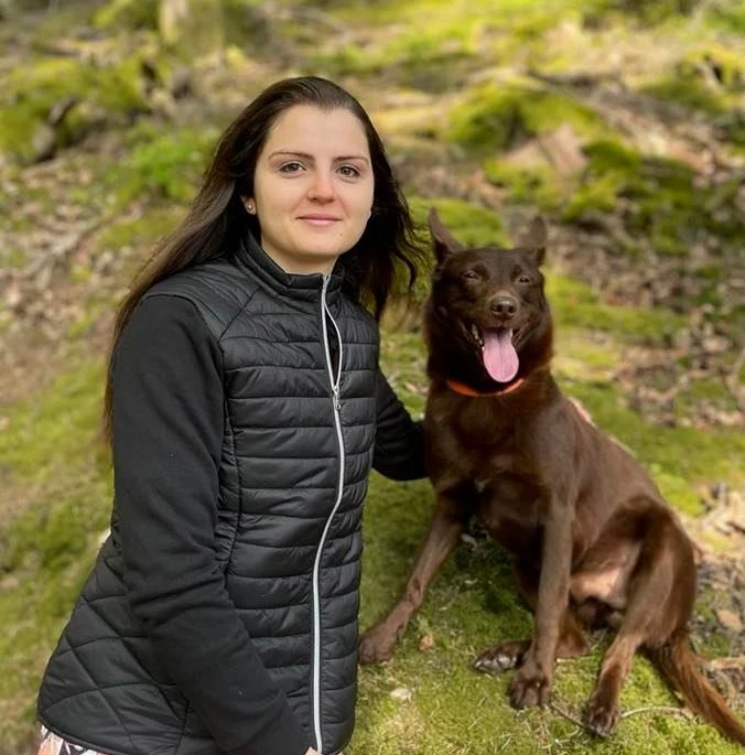 Anne Gladel et son chien