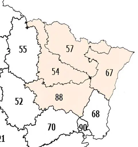 Carte de France avec les endroits où Anne GLADEL exerce